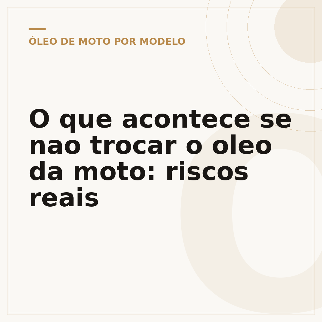 O que acontece se nao trocar o oleo da moto: riscos reais