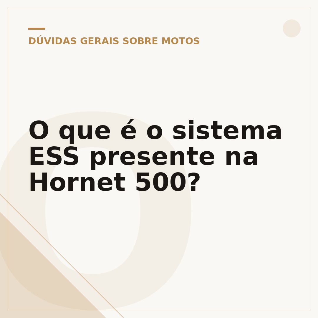 O que é o sistema ESS presente na Hornet 500?
