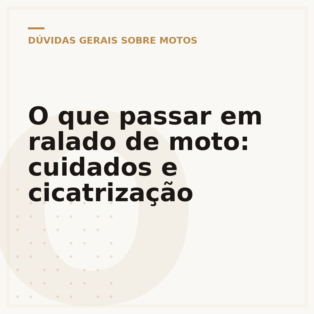 O que passar em ralado de moto: cuidados e cicatrização