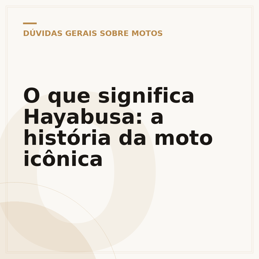 O que significa Hayabusa: a história da moto icônica