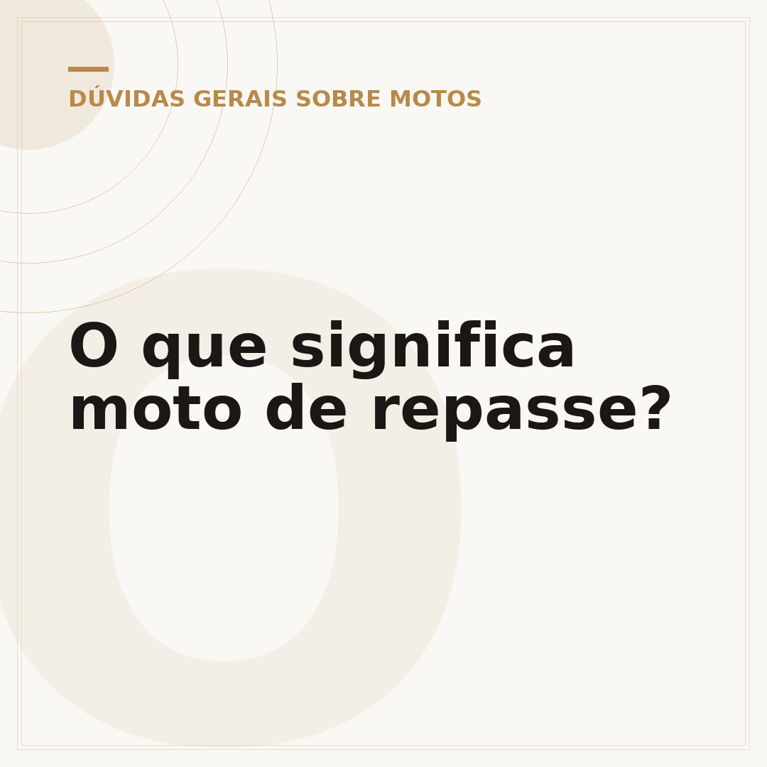 O que significa moto de repasse?