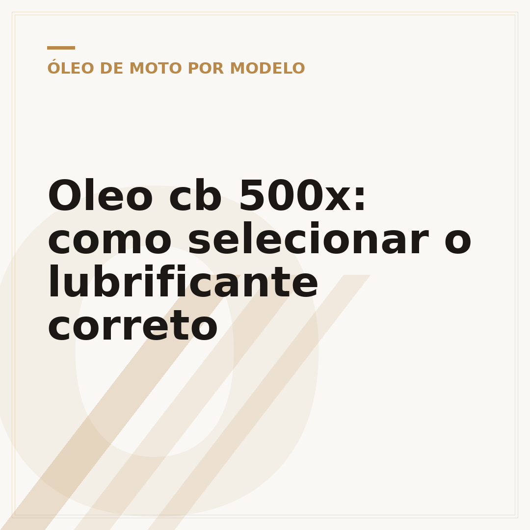 Oleo cb 500x: como selecionar o lubrificante correto