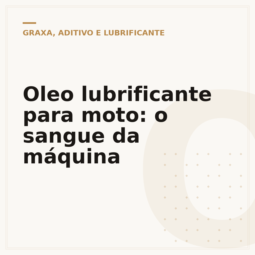 Oleo lubrificante para moto: o sangue da máquina