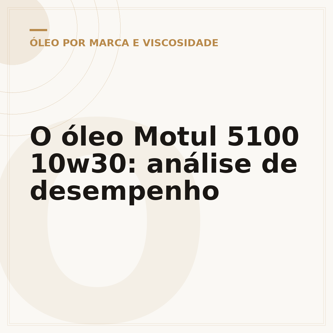 O óleo Motul 5100 10w30: análise de desempenho