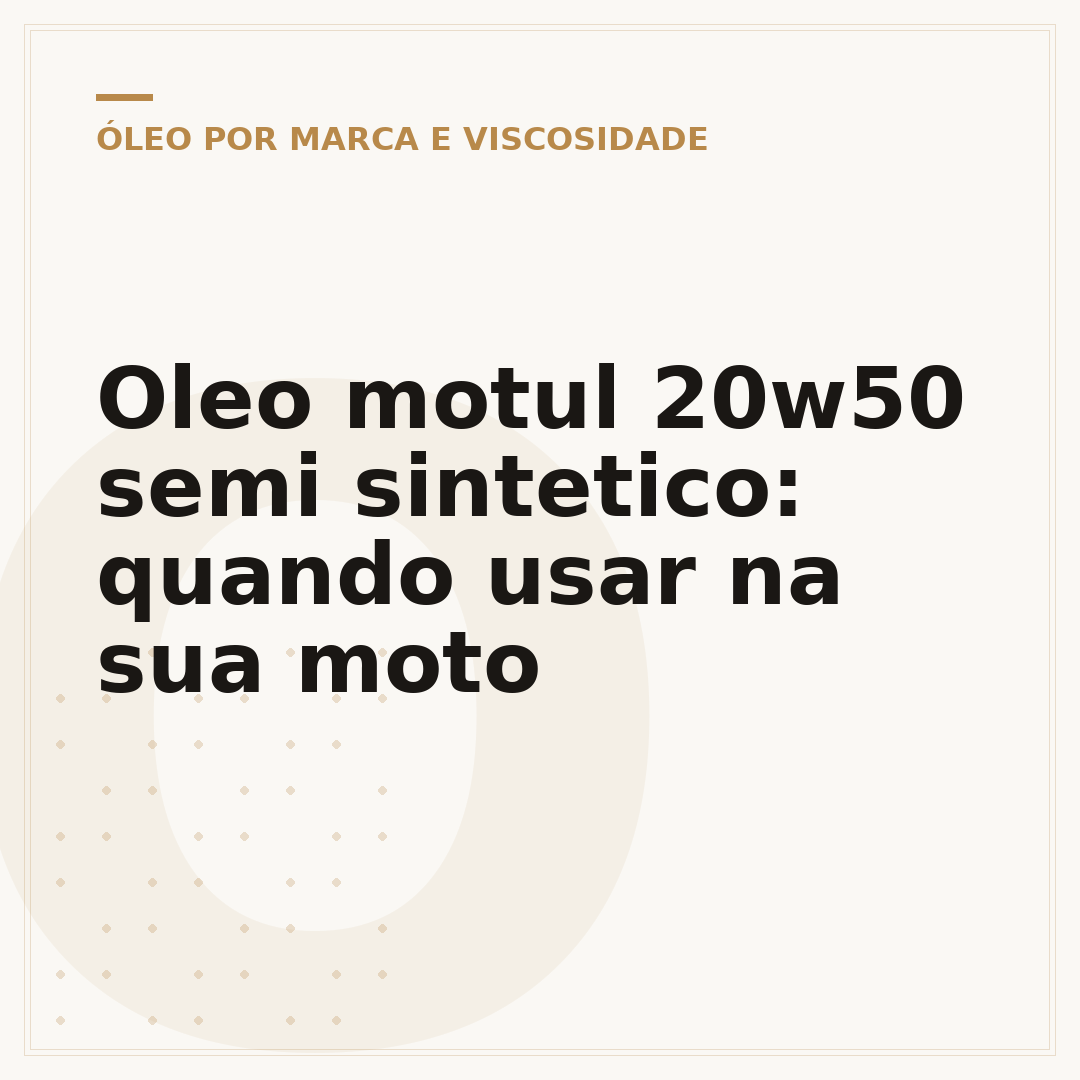 Oleo motul 20w50 semi sintetico: quando usar na sua moto