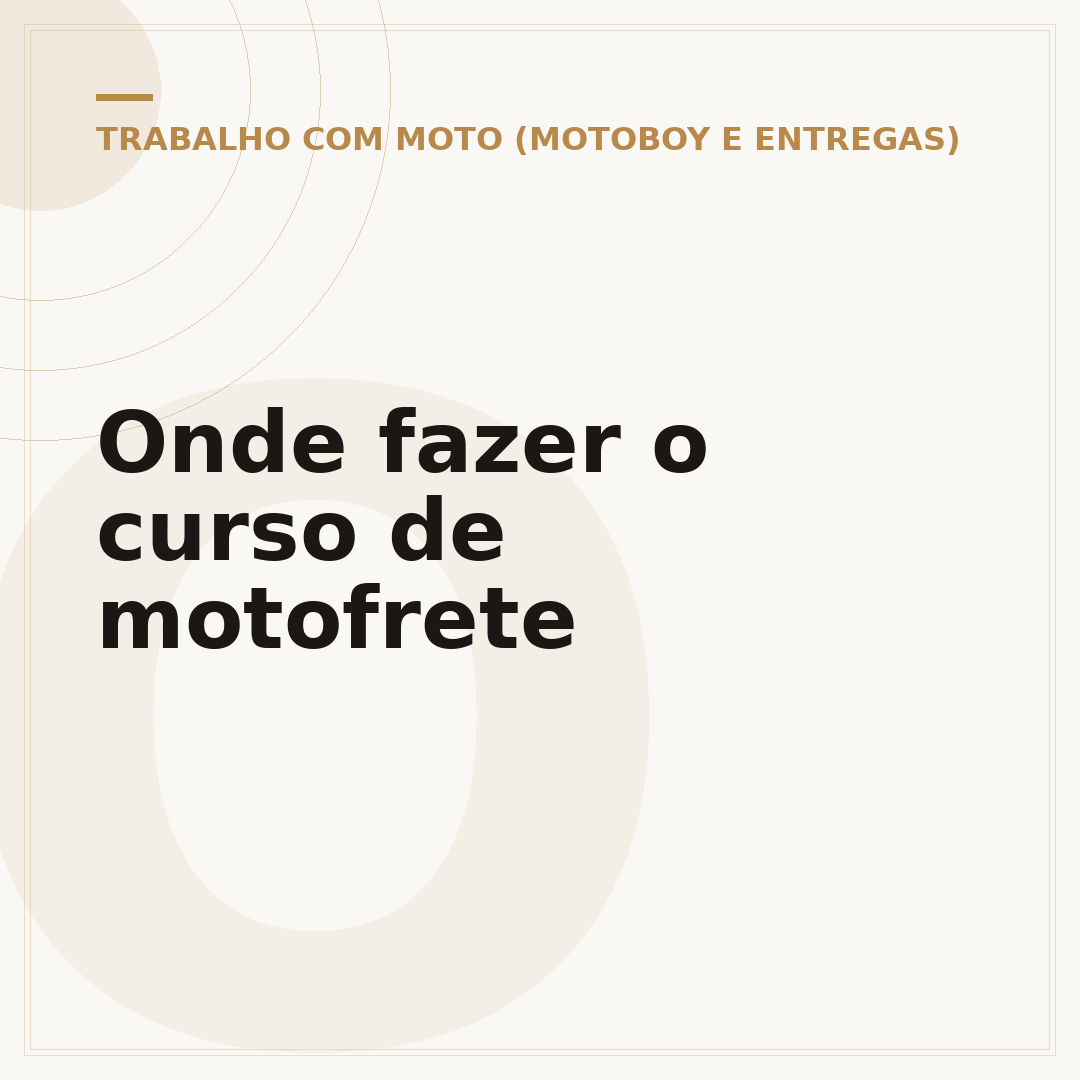Onde fazer o curso de motofrete