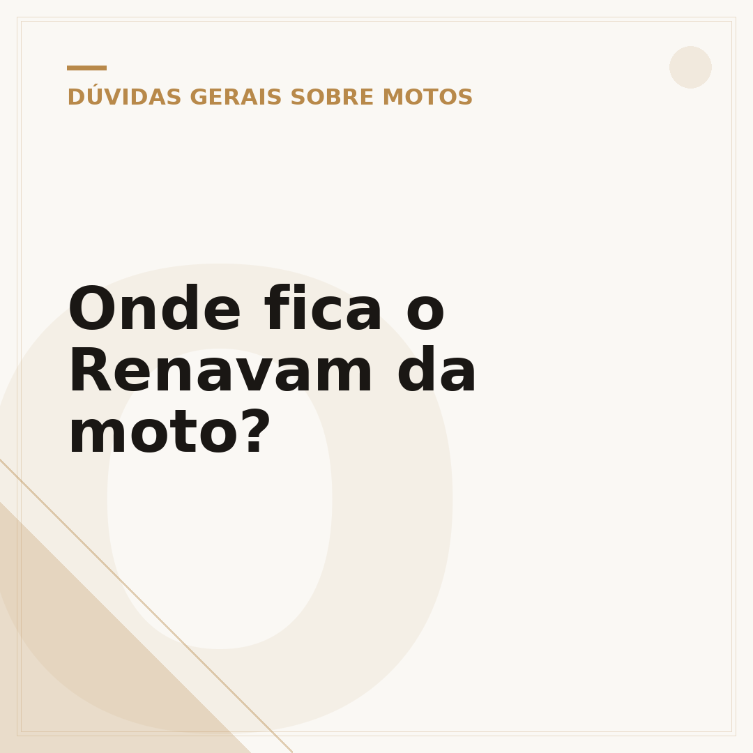 Onde fica o Renavam da moto?