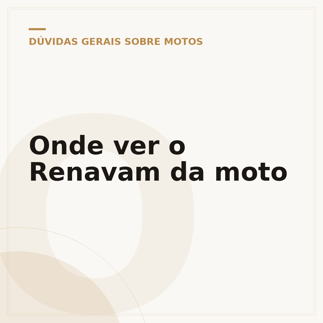 Onde ver o Renavam da moto