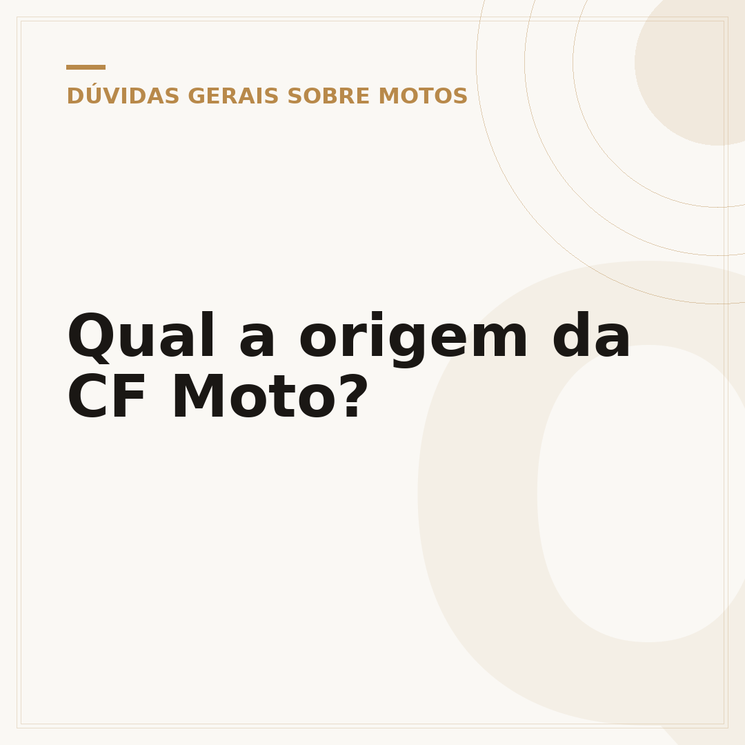 Qual a origem da CF Moto?