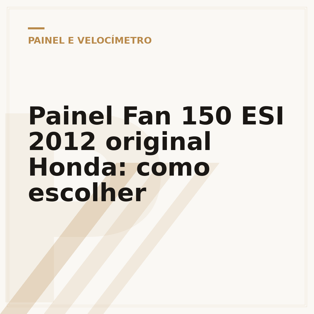 Painel Fan 150 ESI 2012 original Honda: como escolher