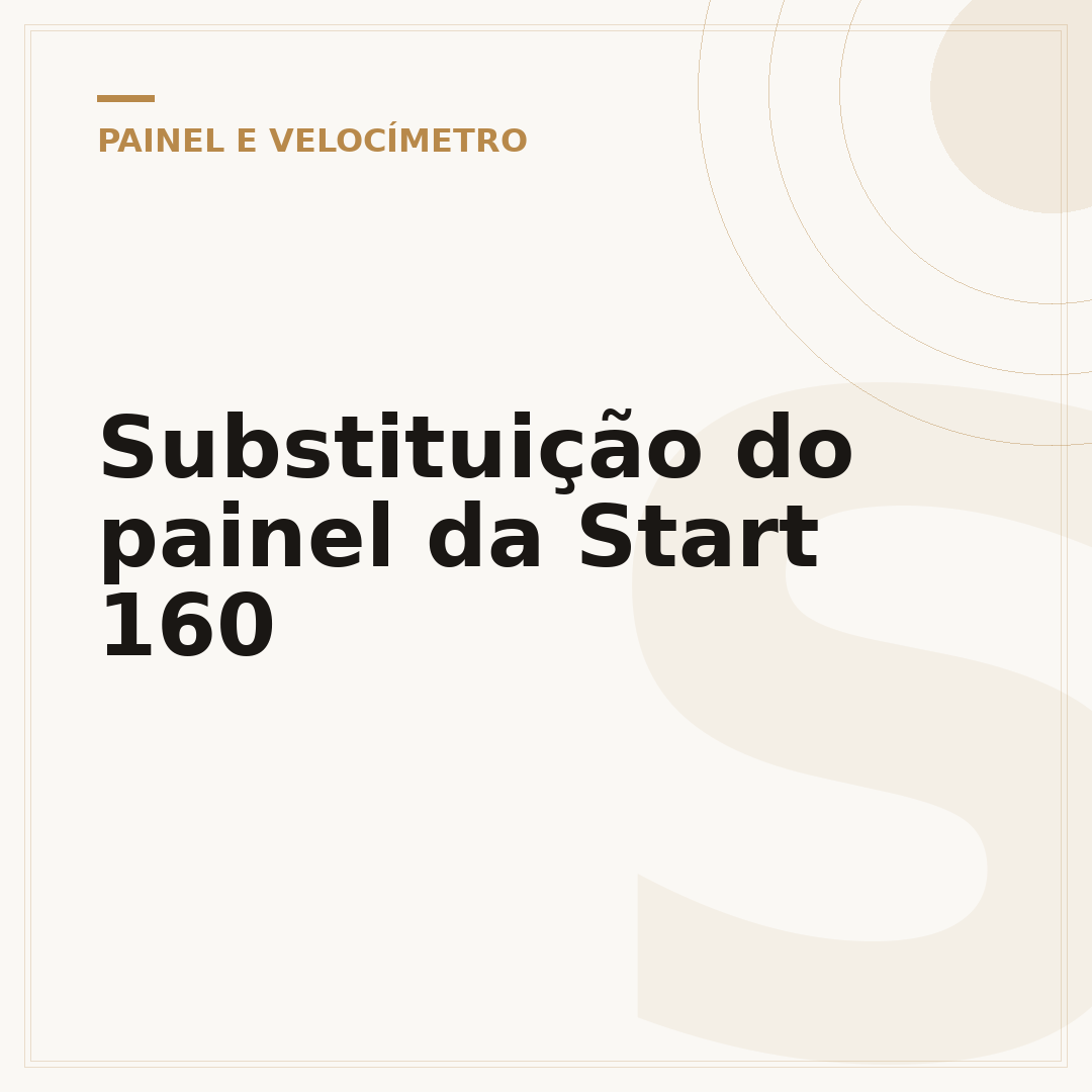 Substituição do painel da Start 160