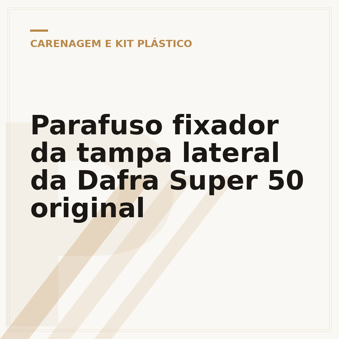 Parafuso fixador da tampa lateral da Dafra Super 50 original