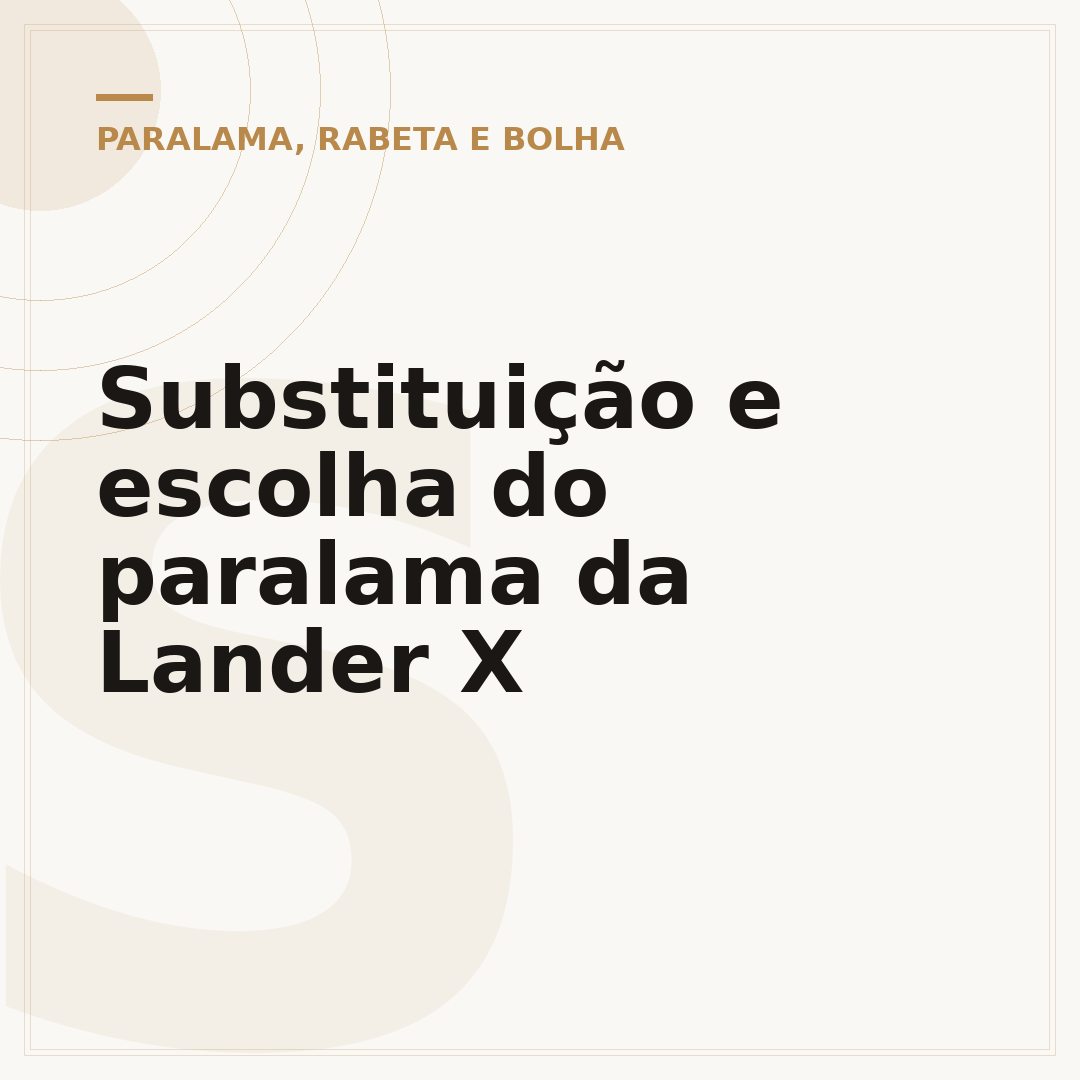 Substituição e escolha do paralama da Lander X