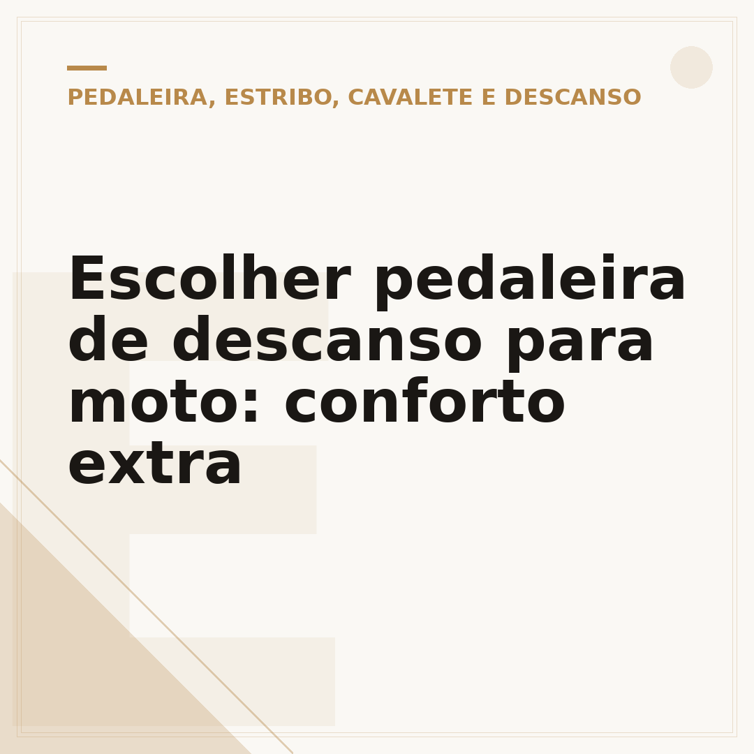 Escolher pedaleira de descanso para moto: conforto extra