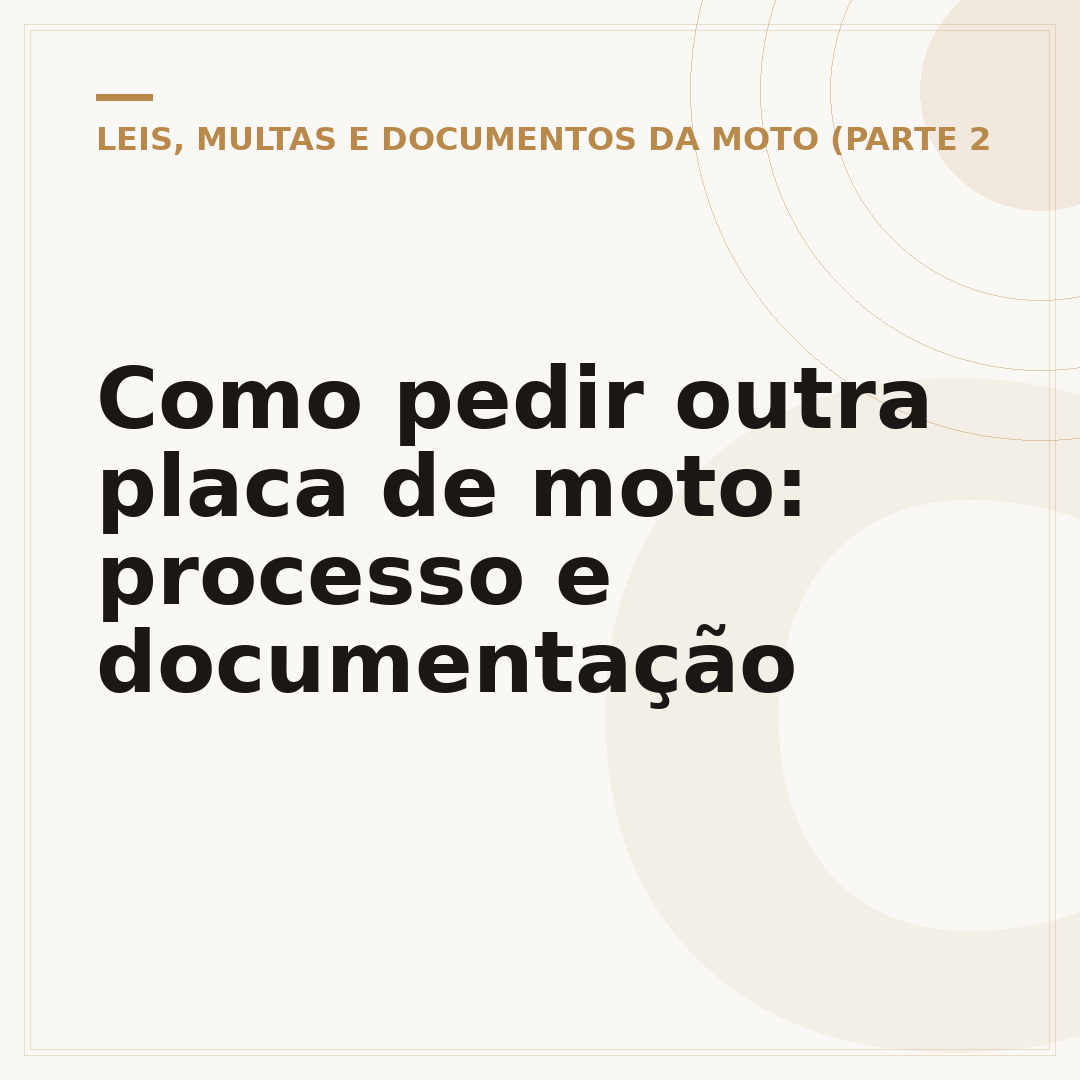 Como pedir outra placa de moto: processo e documentação