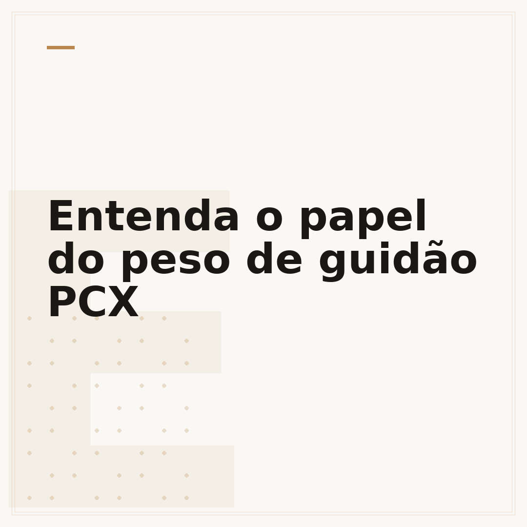 Entenda o papel do peso de guidão PCX