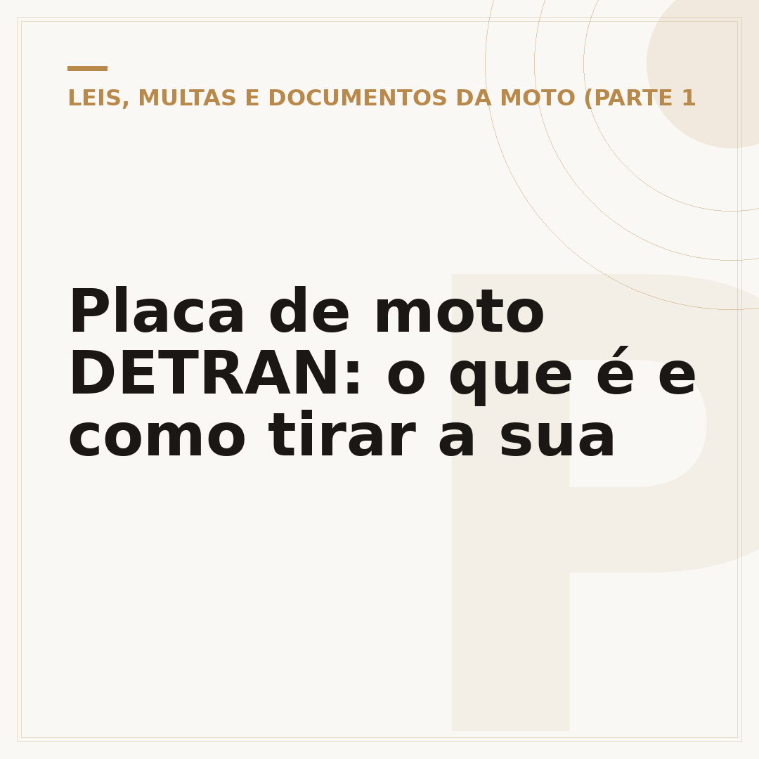 Placa de moto DETRAN: o que é e como tirar a sua