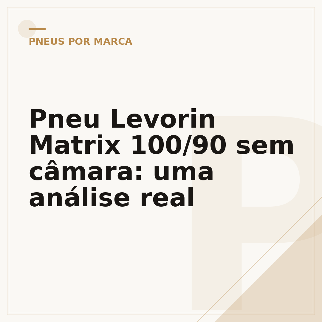Pneu Levorin Matrix 100/90 sem câmara: uma análise real