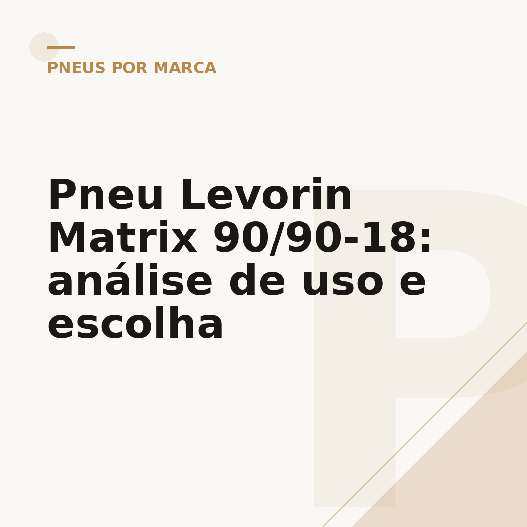 Pneu Levorin Matrix 90/90-18: análise de uso e escolha
