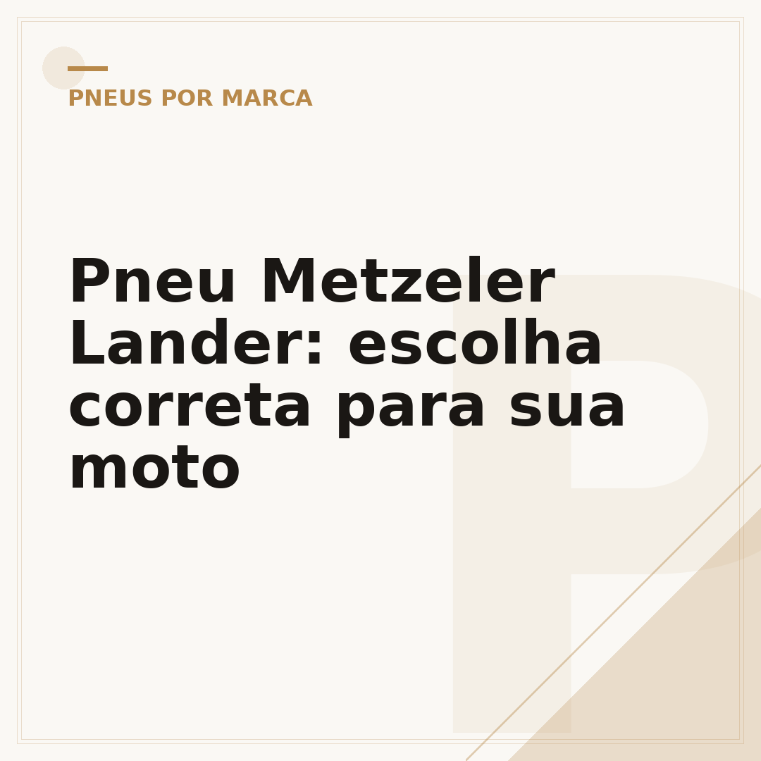 Pneu Metzeler Lander: escolha correta para sua moto