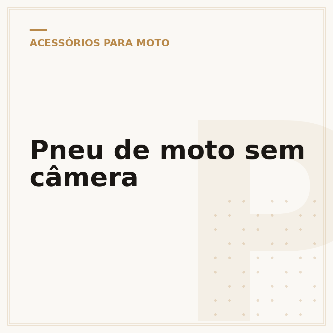 Pneu de moto sem câmera