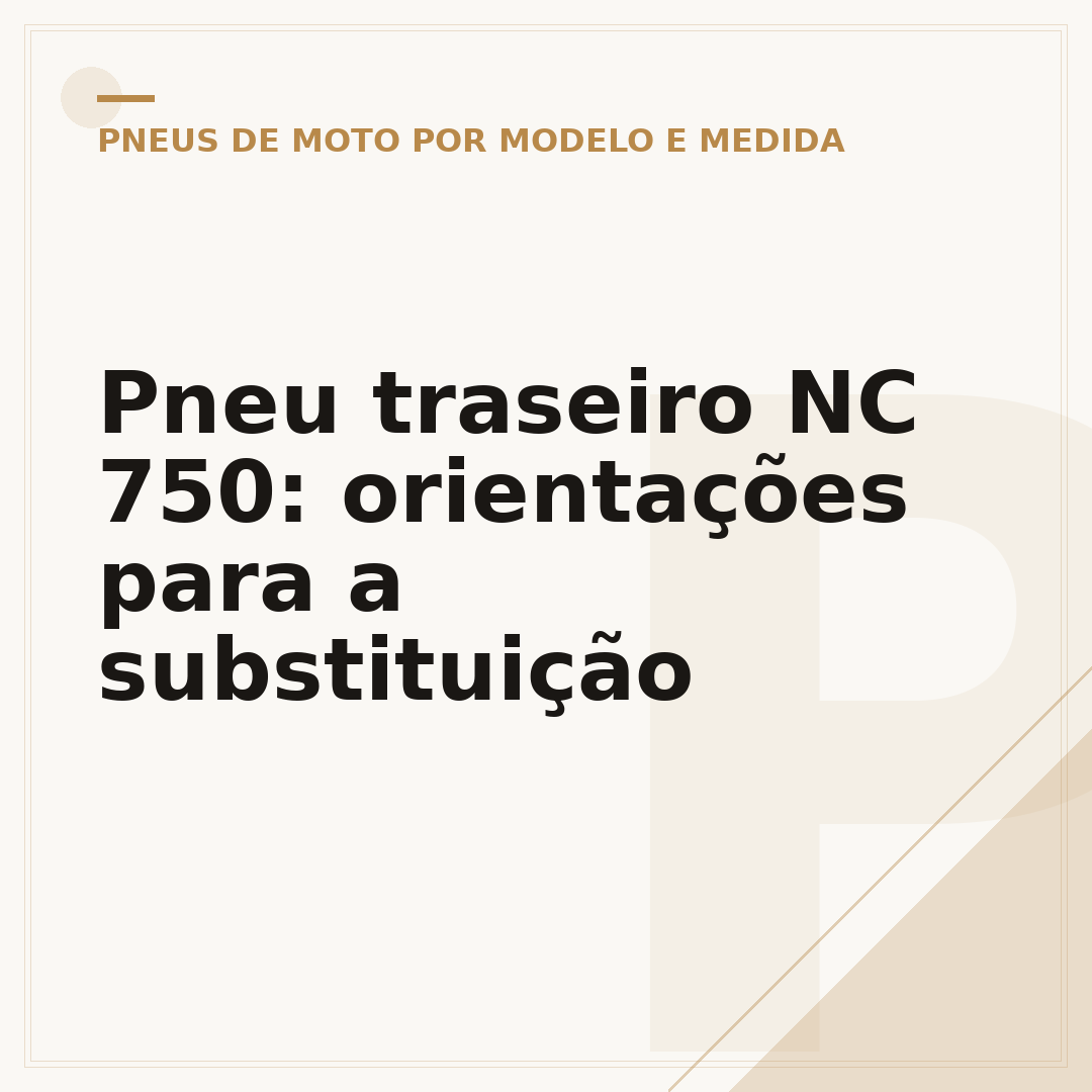 Pneu traseiro NC 750: orientações para a substituição