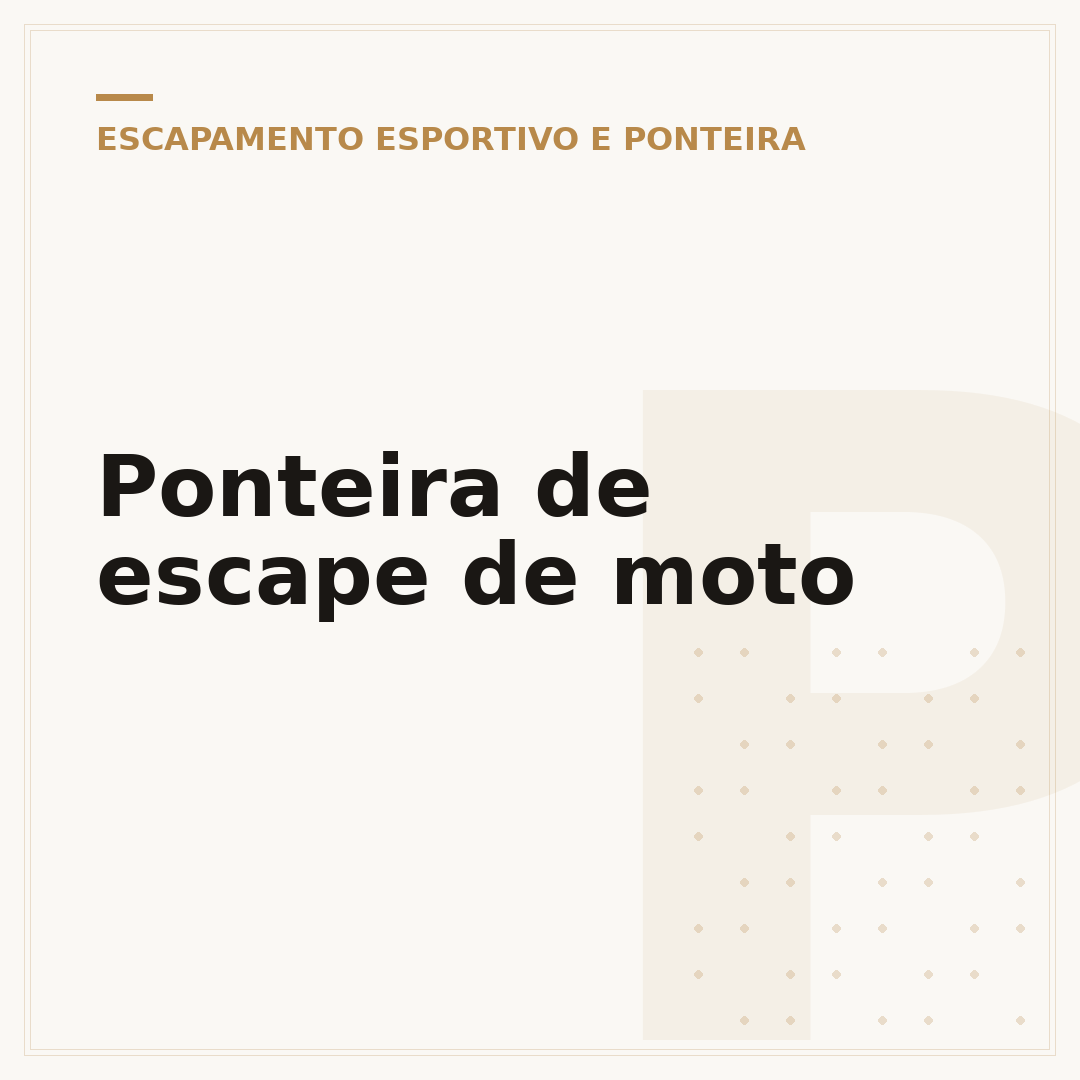 Ponteira de escape de moto