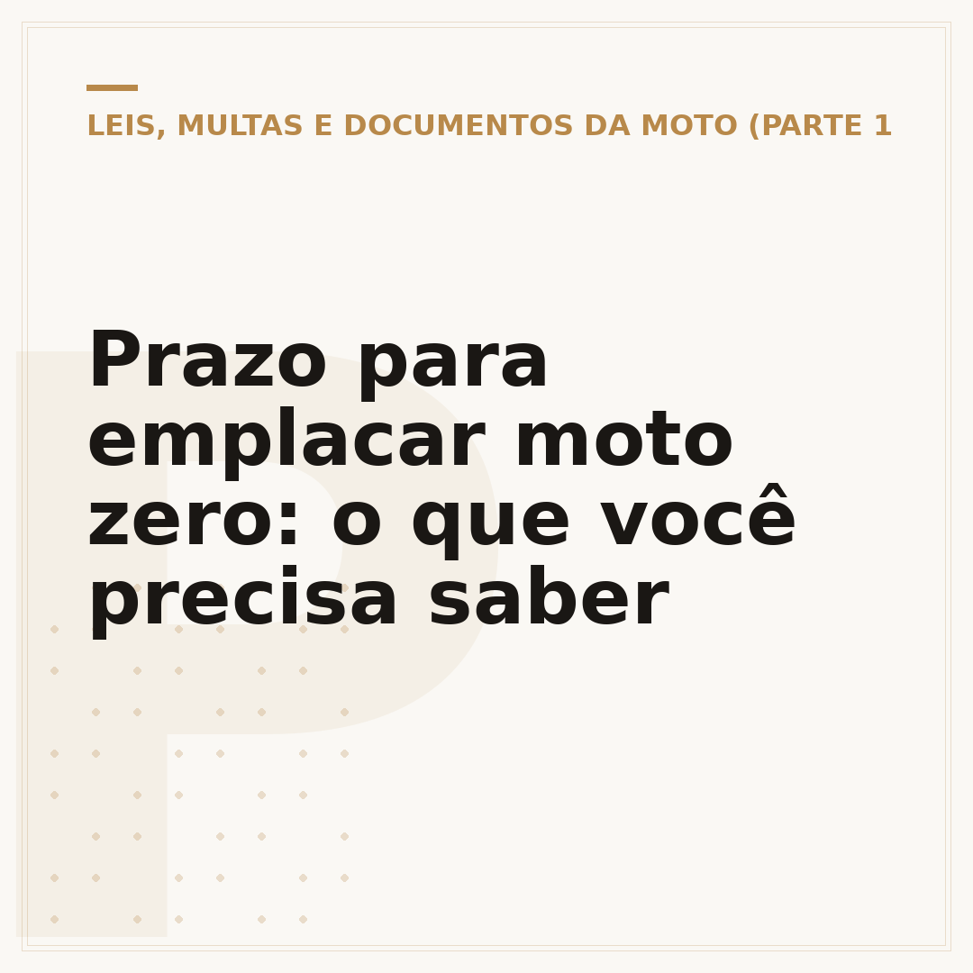 Prazo para emplacar moto zero: o que você precisa saber