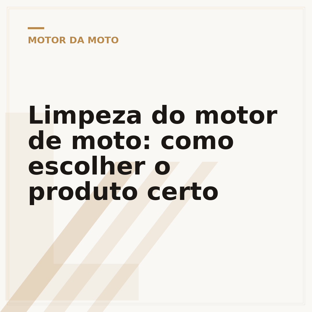 Limpeza do motor de moto: como escolher o produto certo