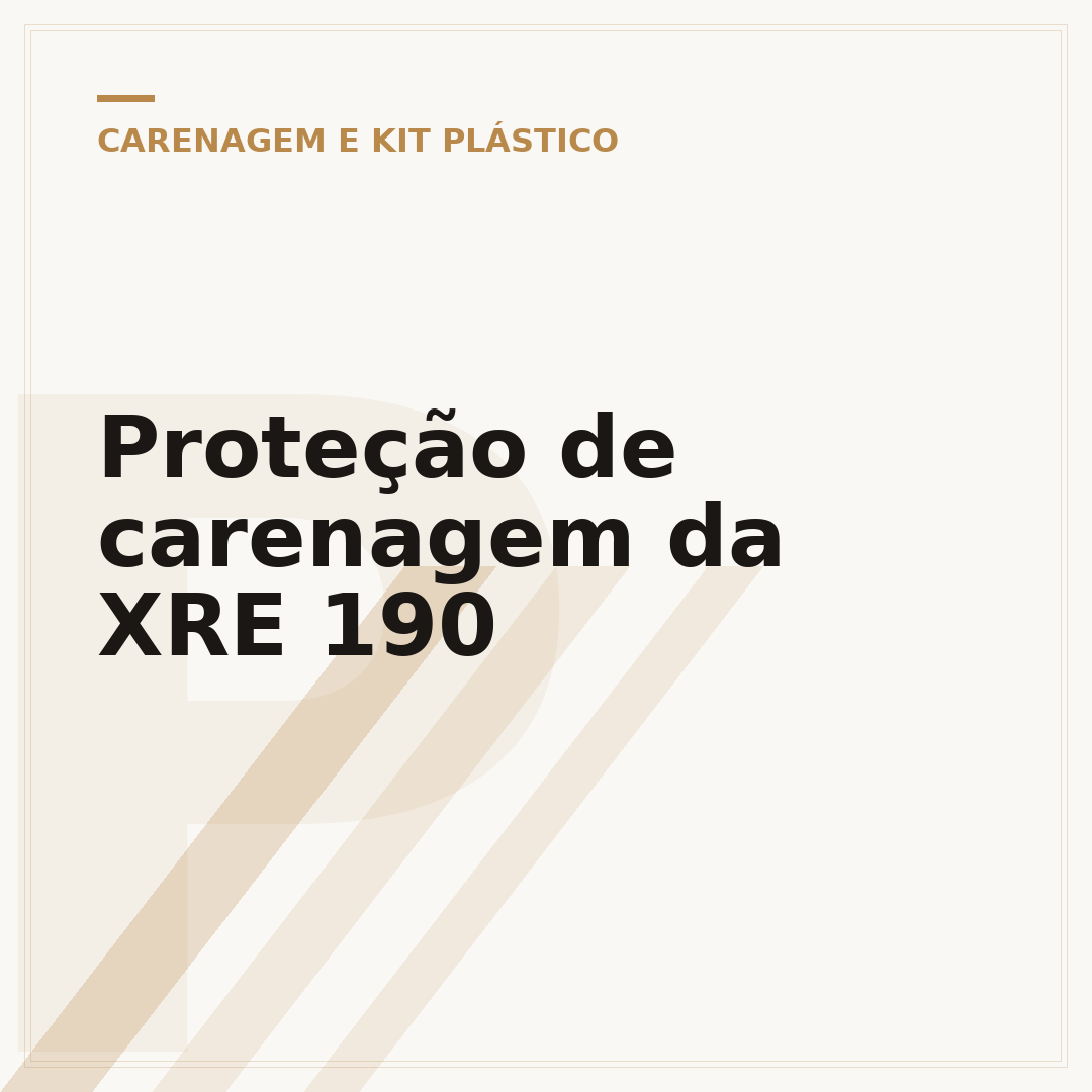 Proteção de carenagem da XRE 190