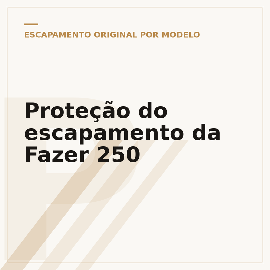 Proteção do escapamento da Fazer 250