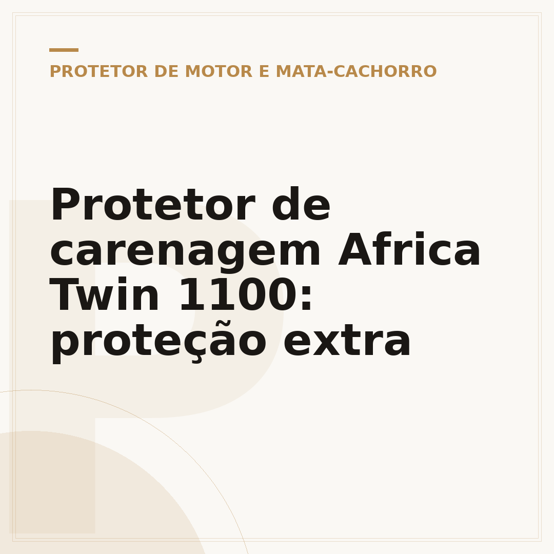 Protetor de carenagem Africa Twin 1100: proteção extra
