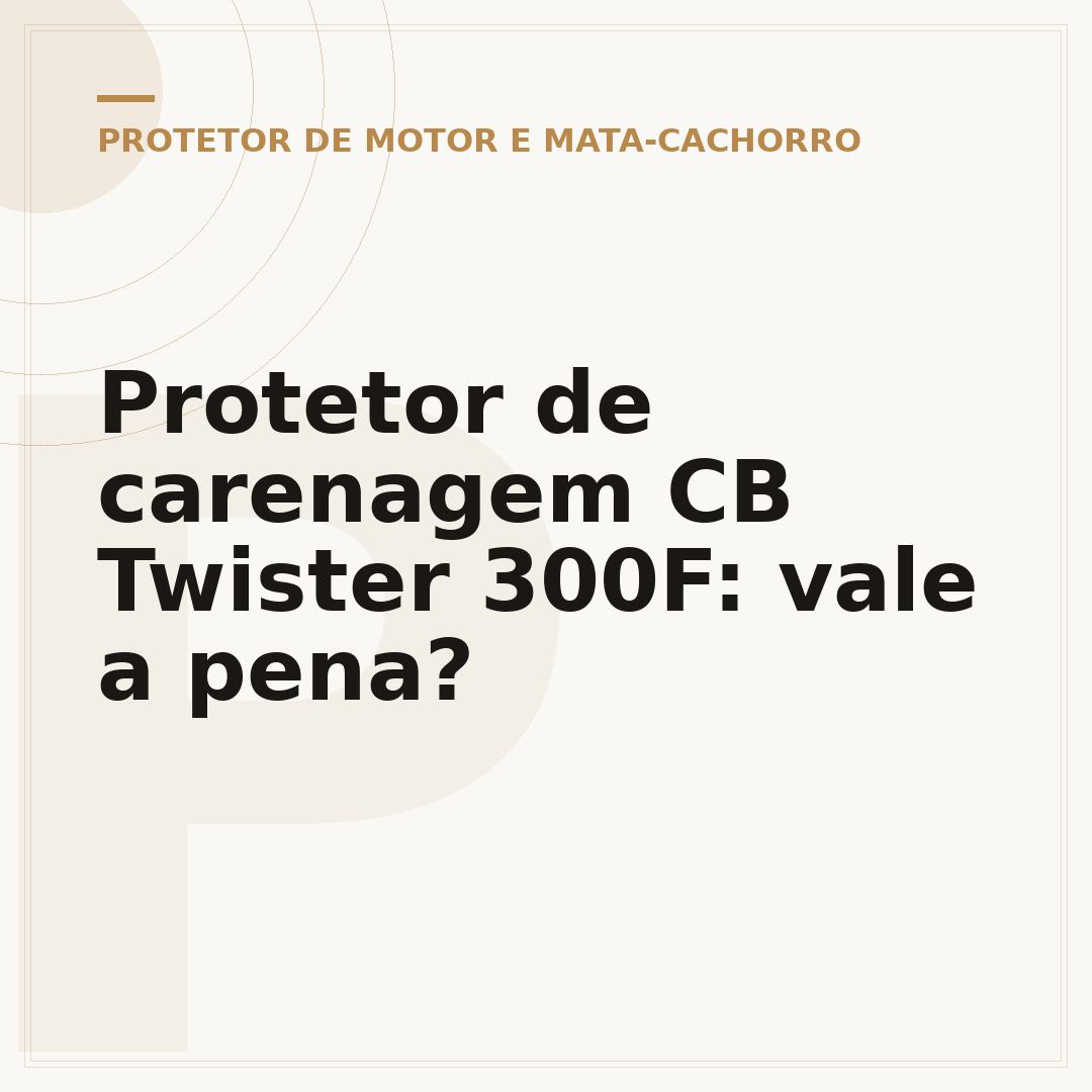 Protetor de carenagem CB Twister 300F: vale a pena?