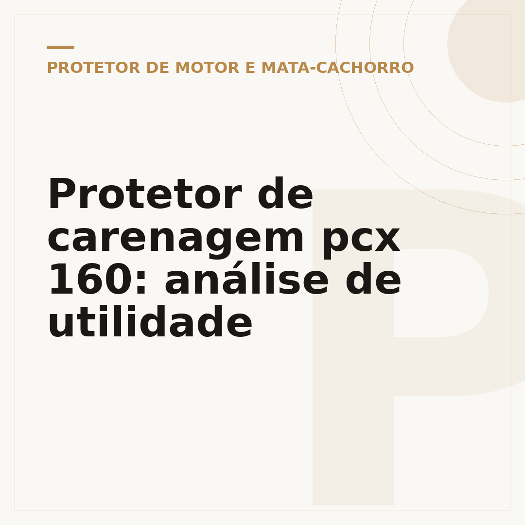 Protetor de carenagem pcx 160: análise de utilidade
