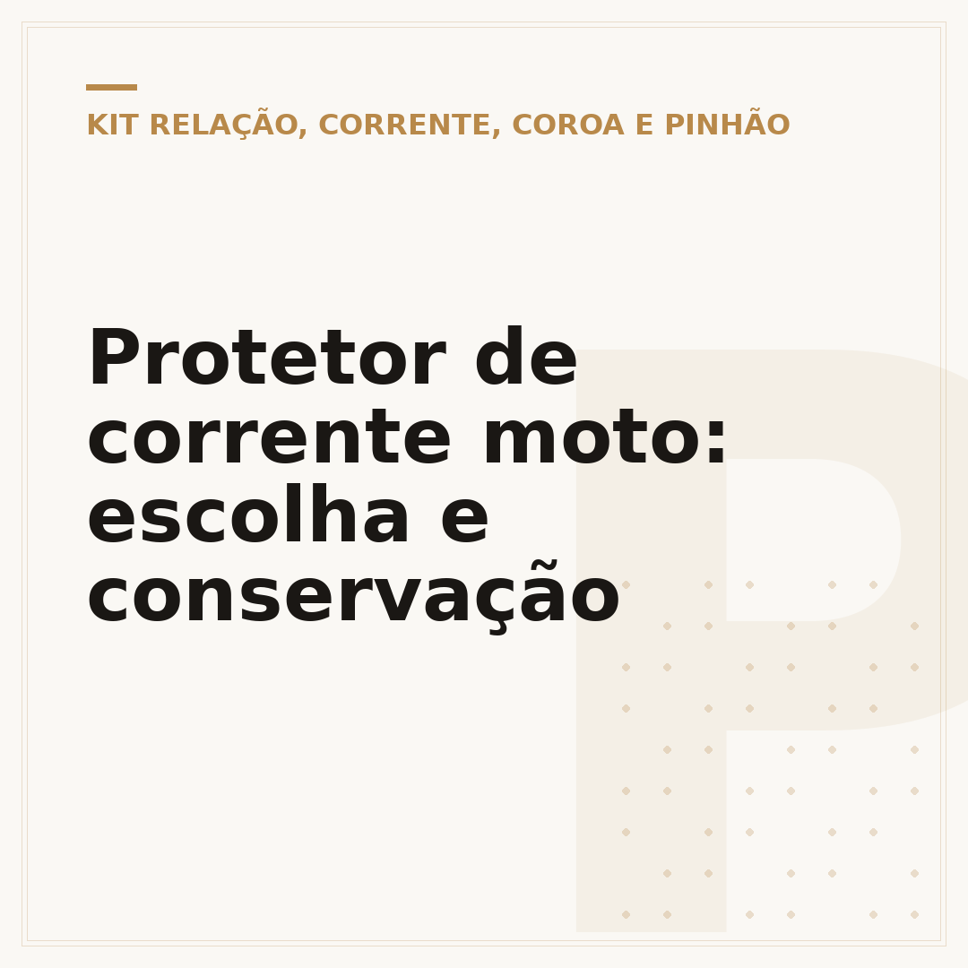 Protetor de corrente moto: escolha e conservação
