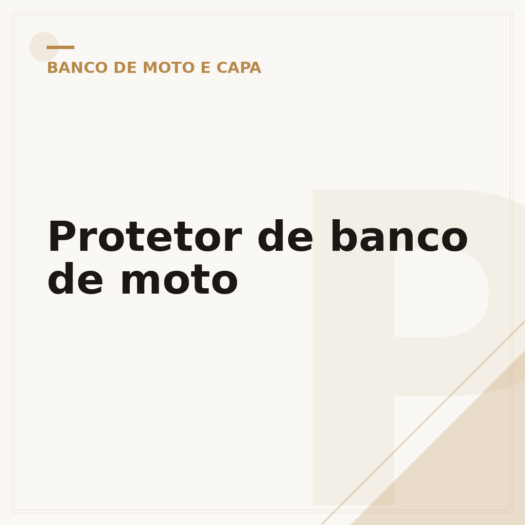 Protetor de banco de moto