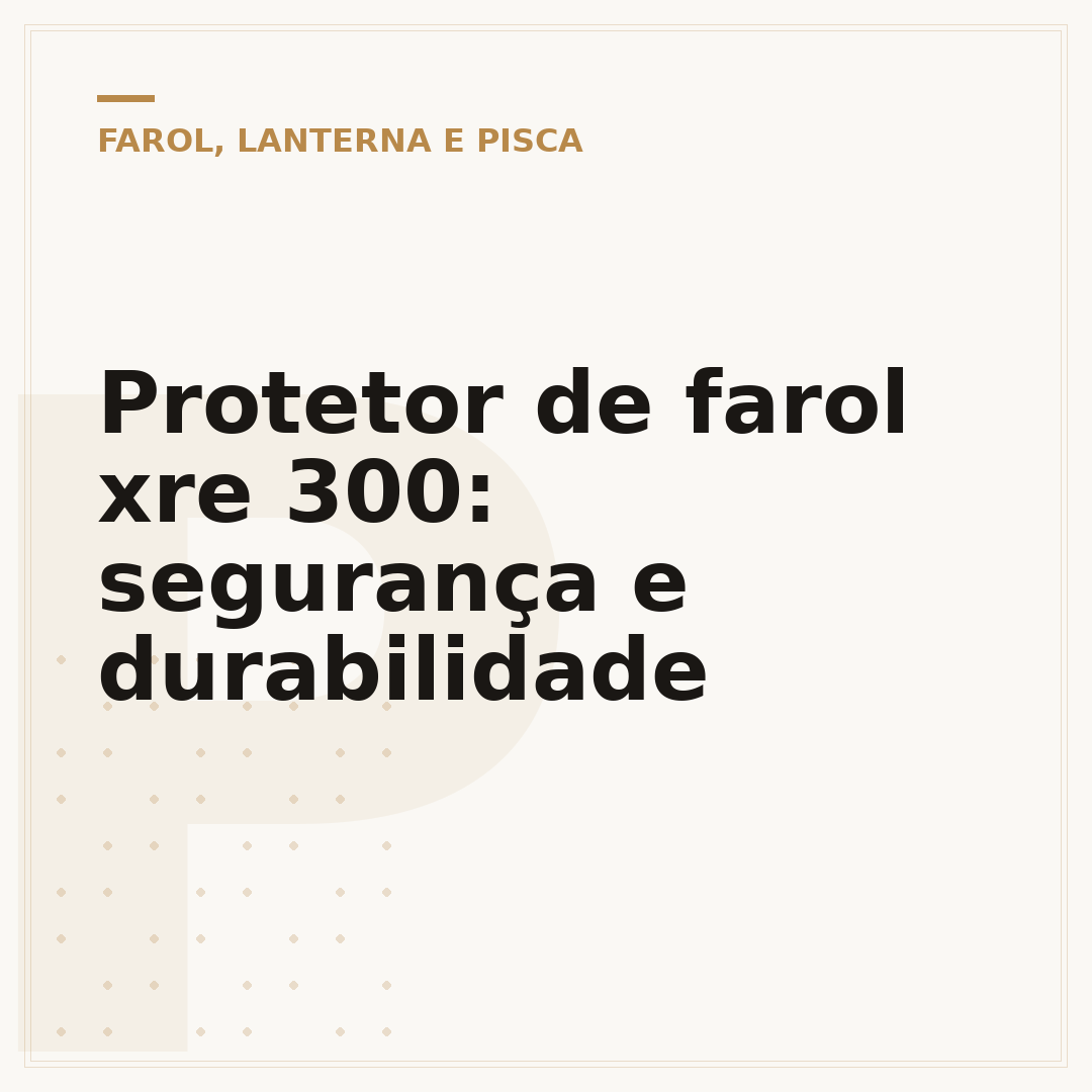 Protetor de farol xre 300: segurança e durabilidade