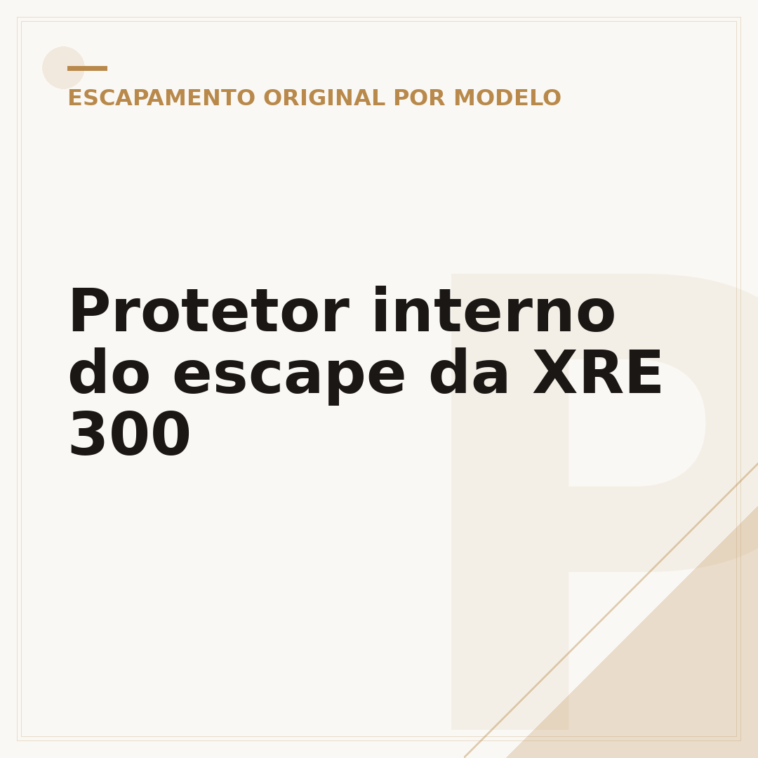 Protetor interno do escape da XRE 300