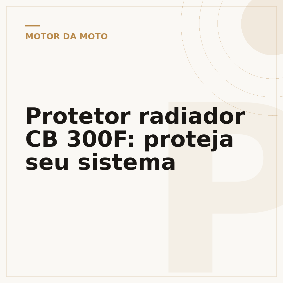 Protetor radiador CB 300F: proteja seu sistema