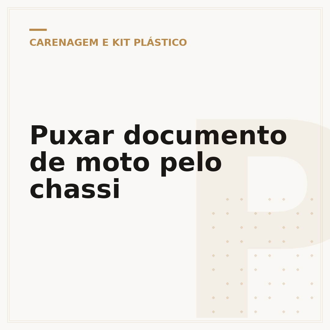 Puxar documento de moto pelo chassi