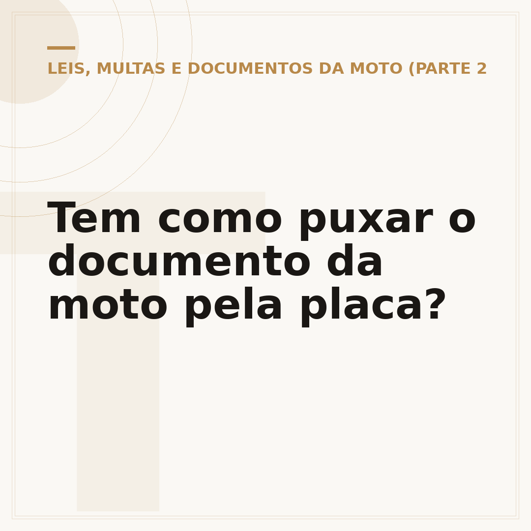 Tem como puxar o documento da moto pela placa?