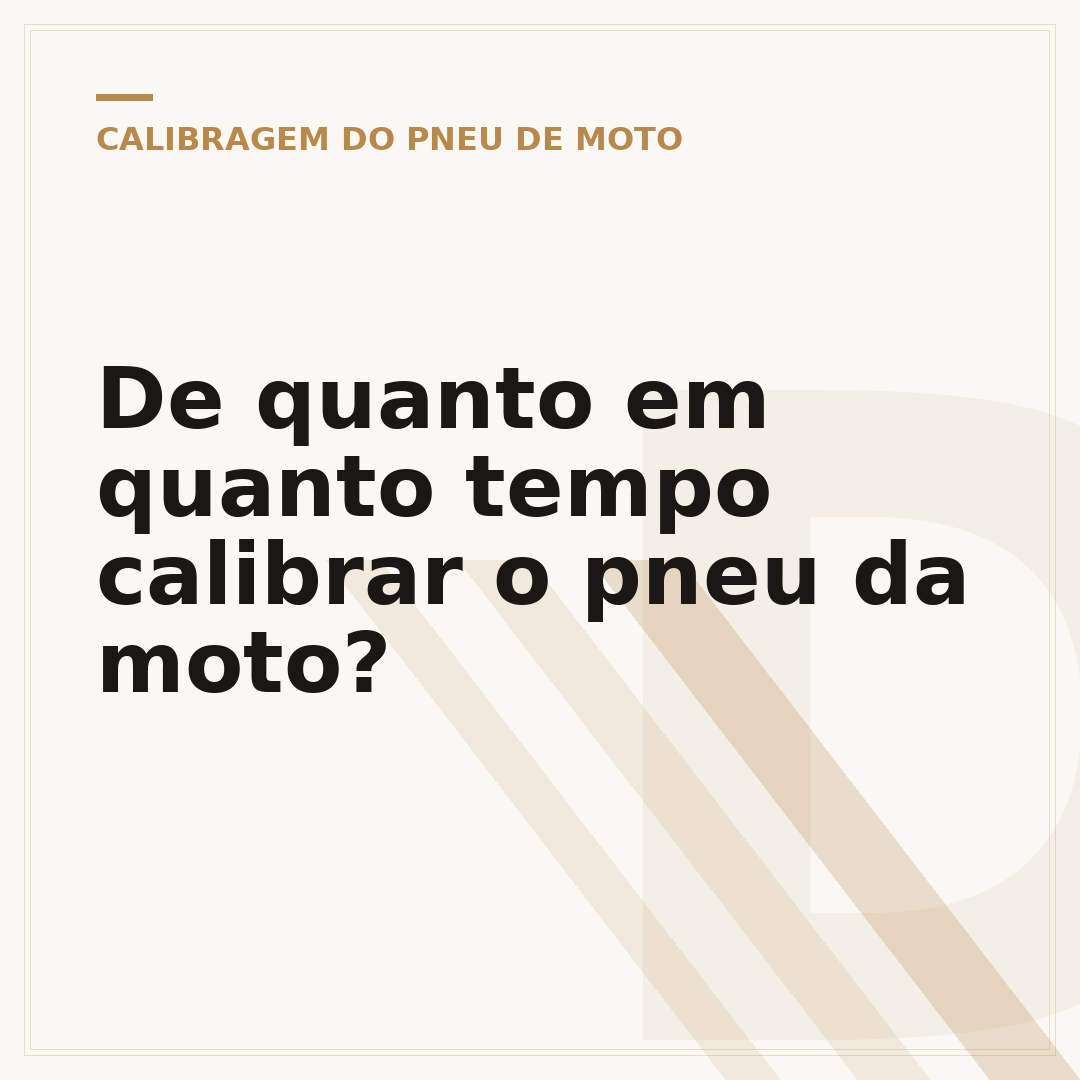 De quanto em quanto tempo calibrar o pneu da moto?