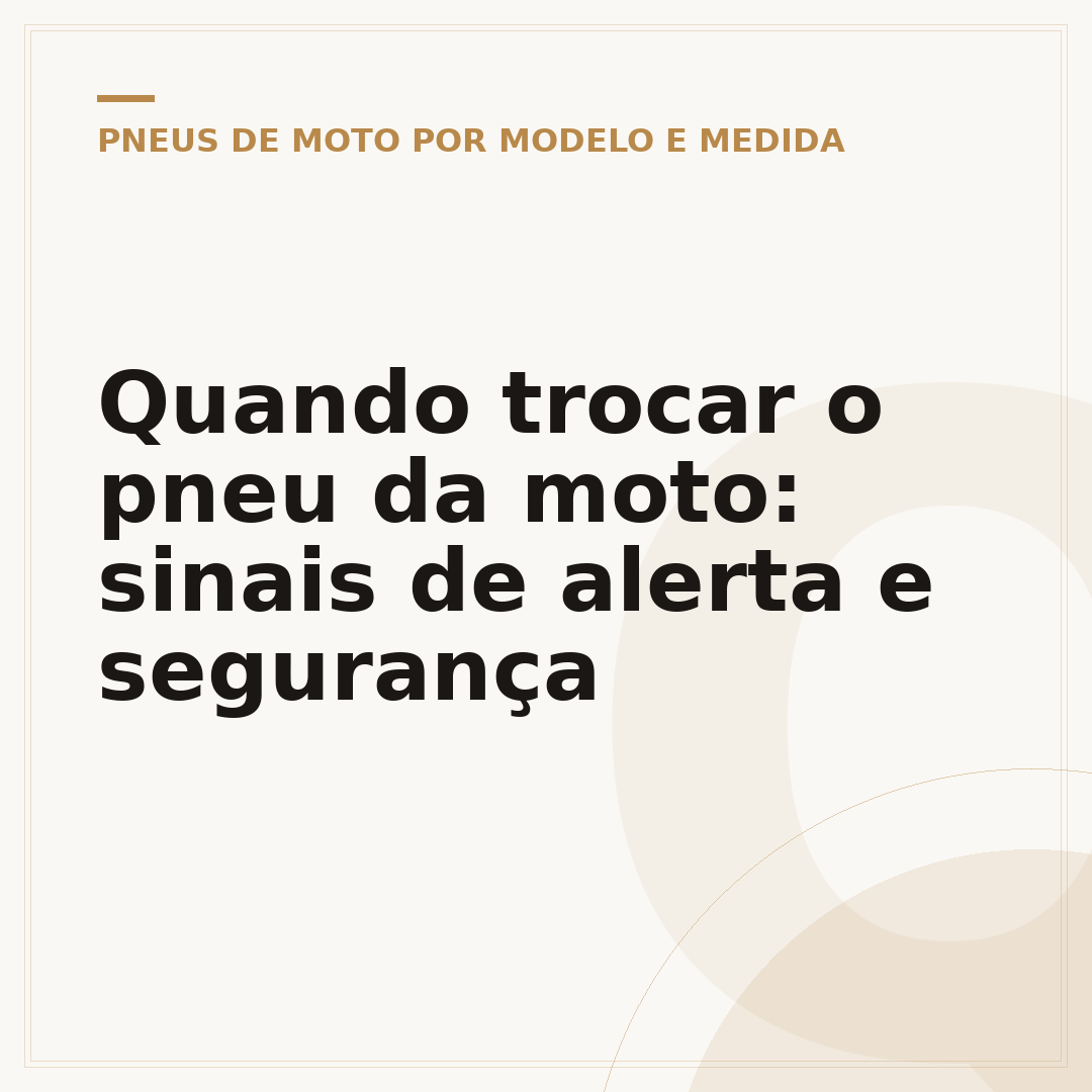 Quando trocar o pneu da moto: sinais de alerta e segurança