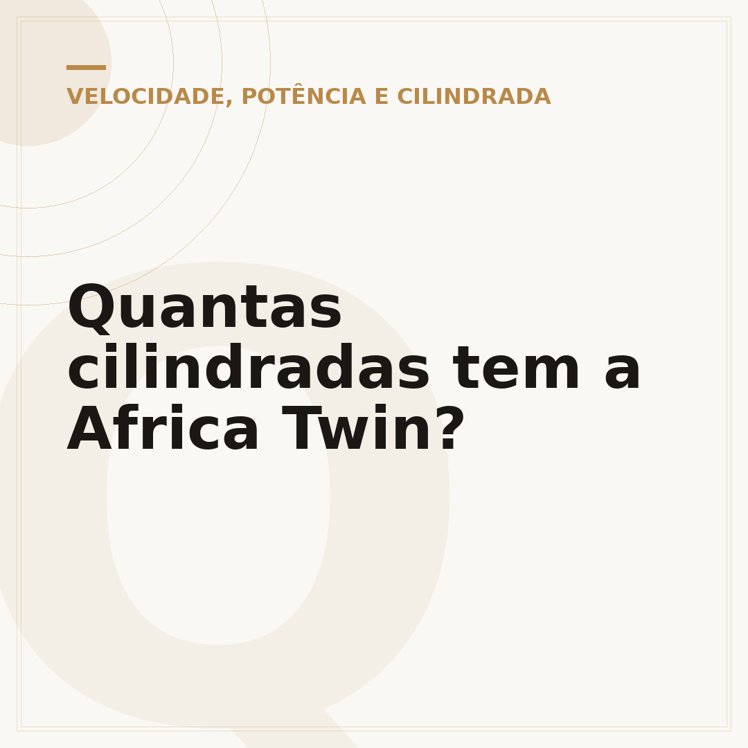 Quantas cilindradas tem a Africa Twin?
