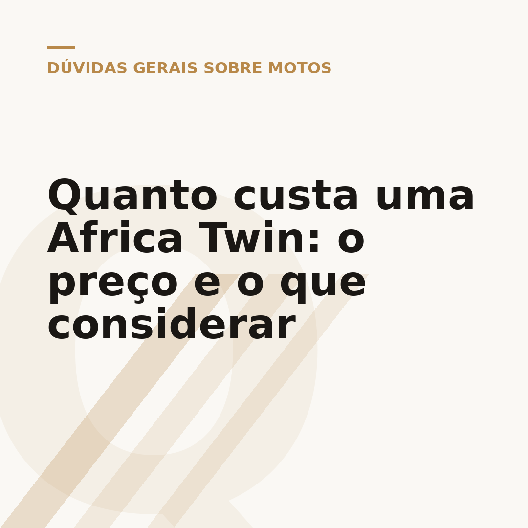 Quanto custa uma Africa Twin: o preço e o que considerar