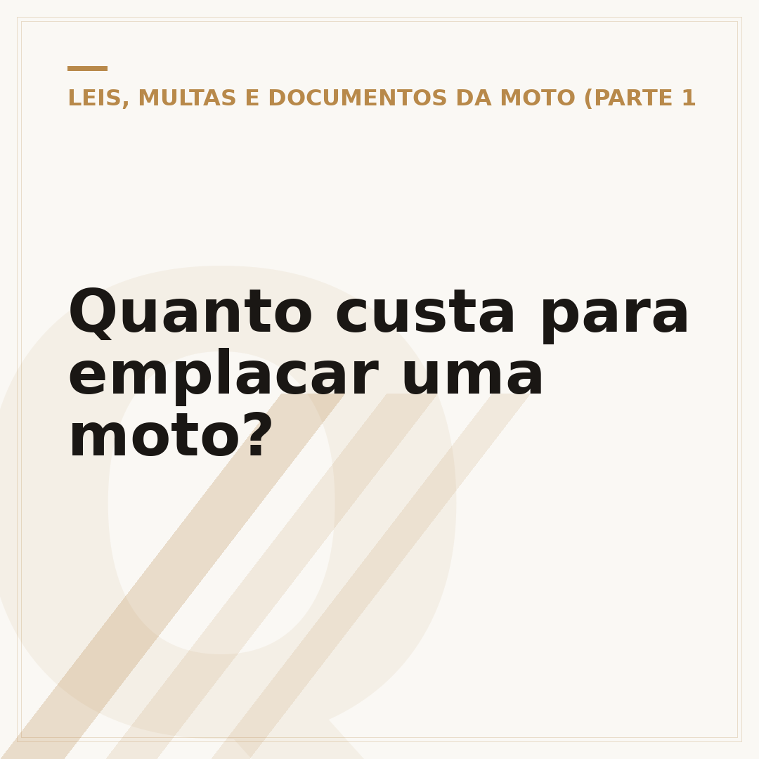 Quanto custa para emplacar uma moto?