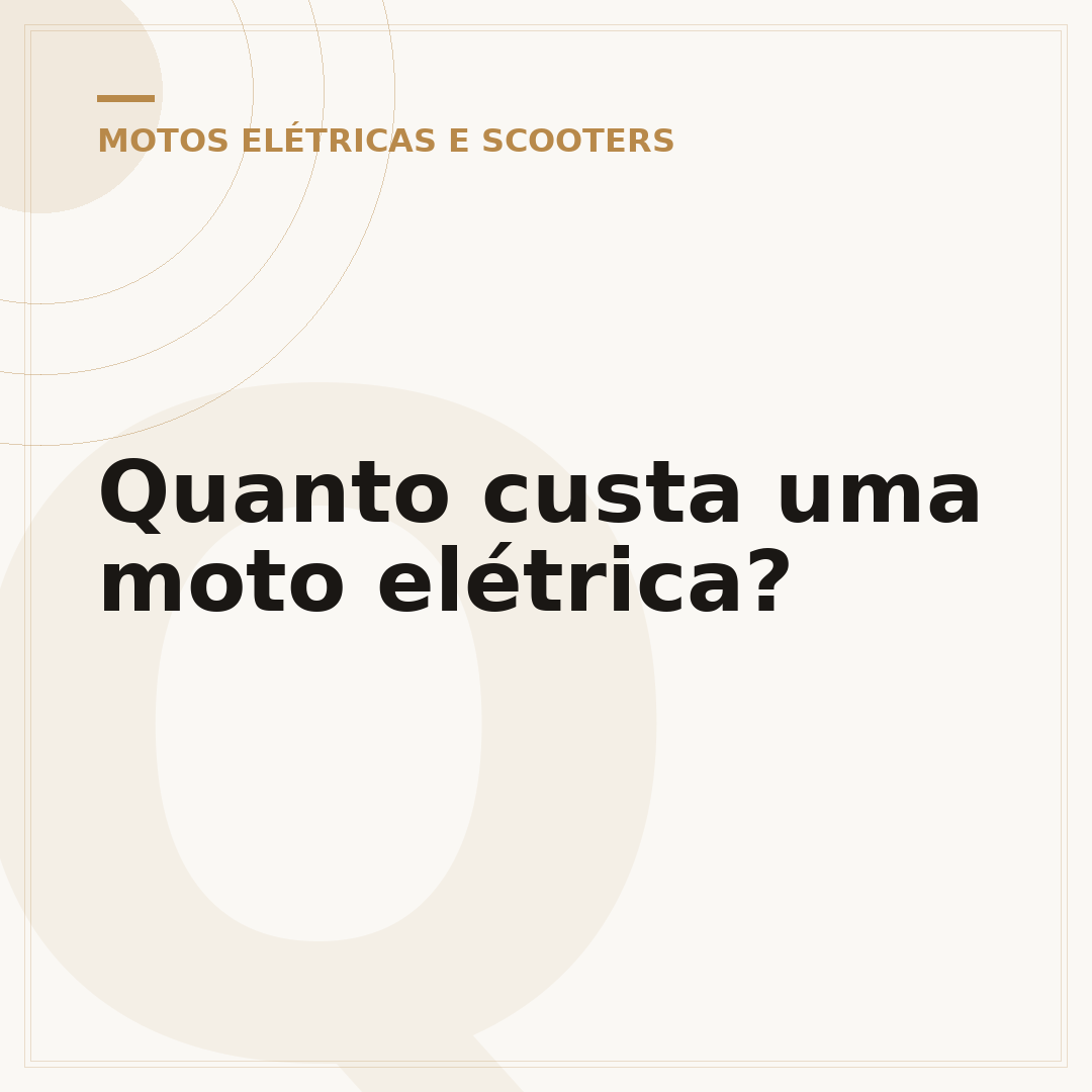 Quanto custa uma moto elétrica?