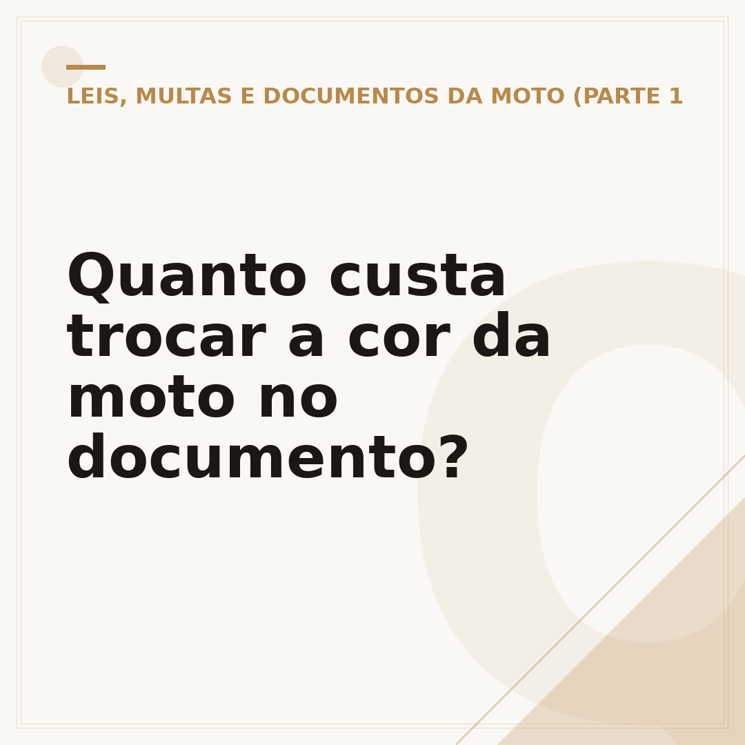 Quanto custa trocar a cor da moto no documento?
