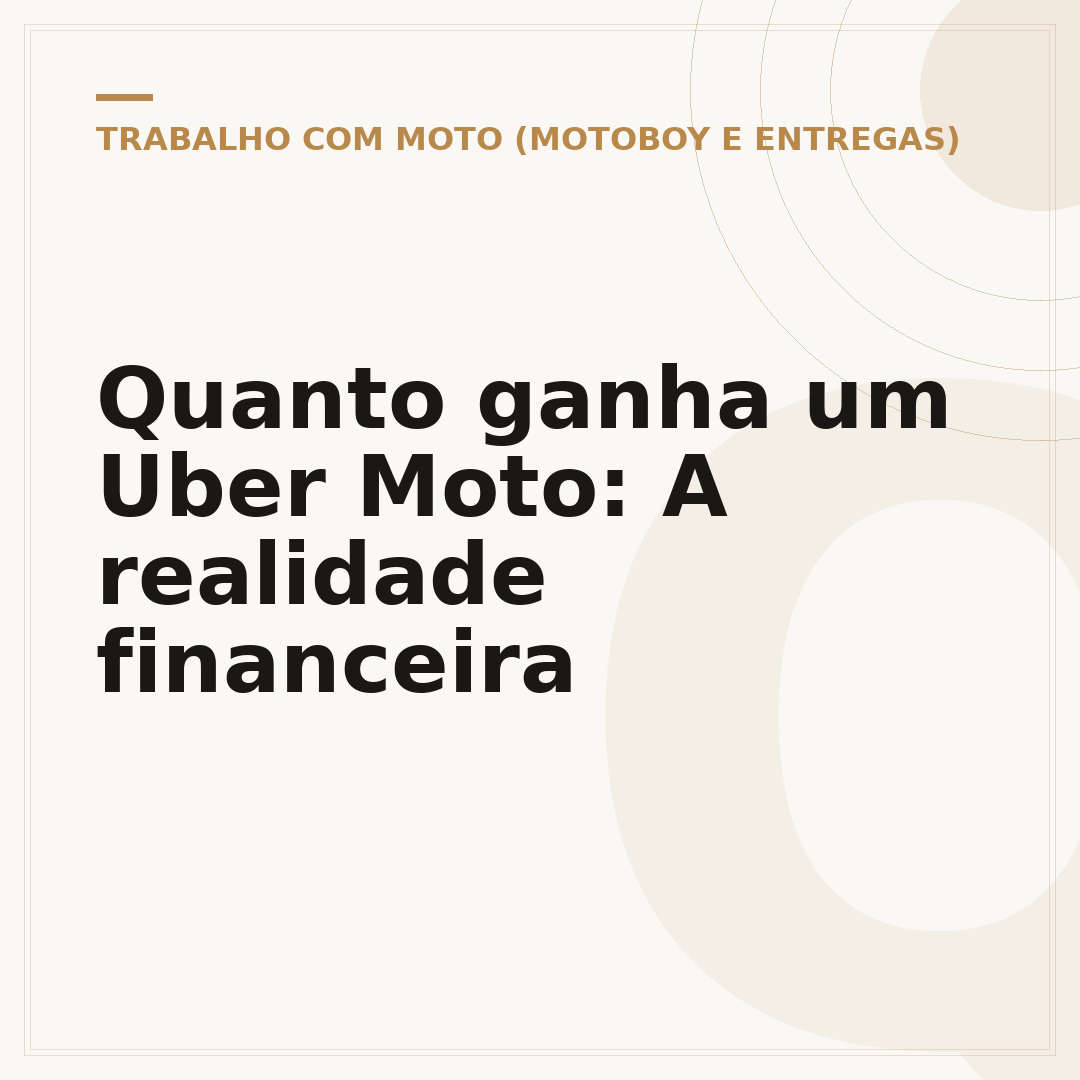 Quanto ganha um Uber Moto: A realidade financeira