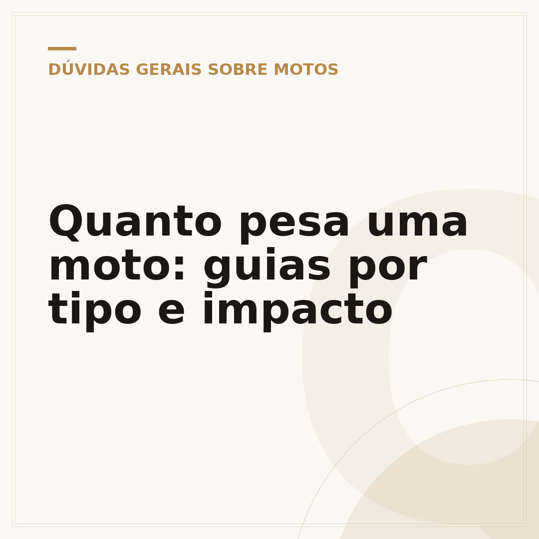 Quanto pesa uma moto: guias por tipo e impacto